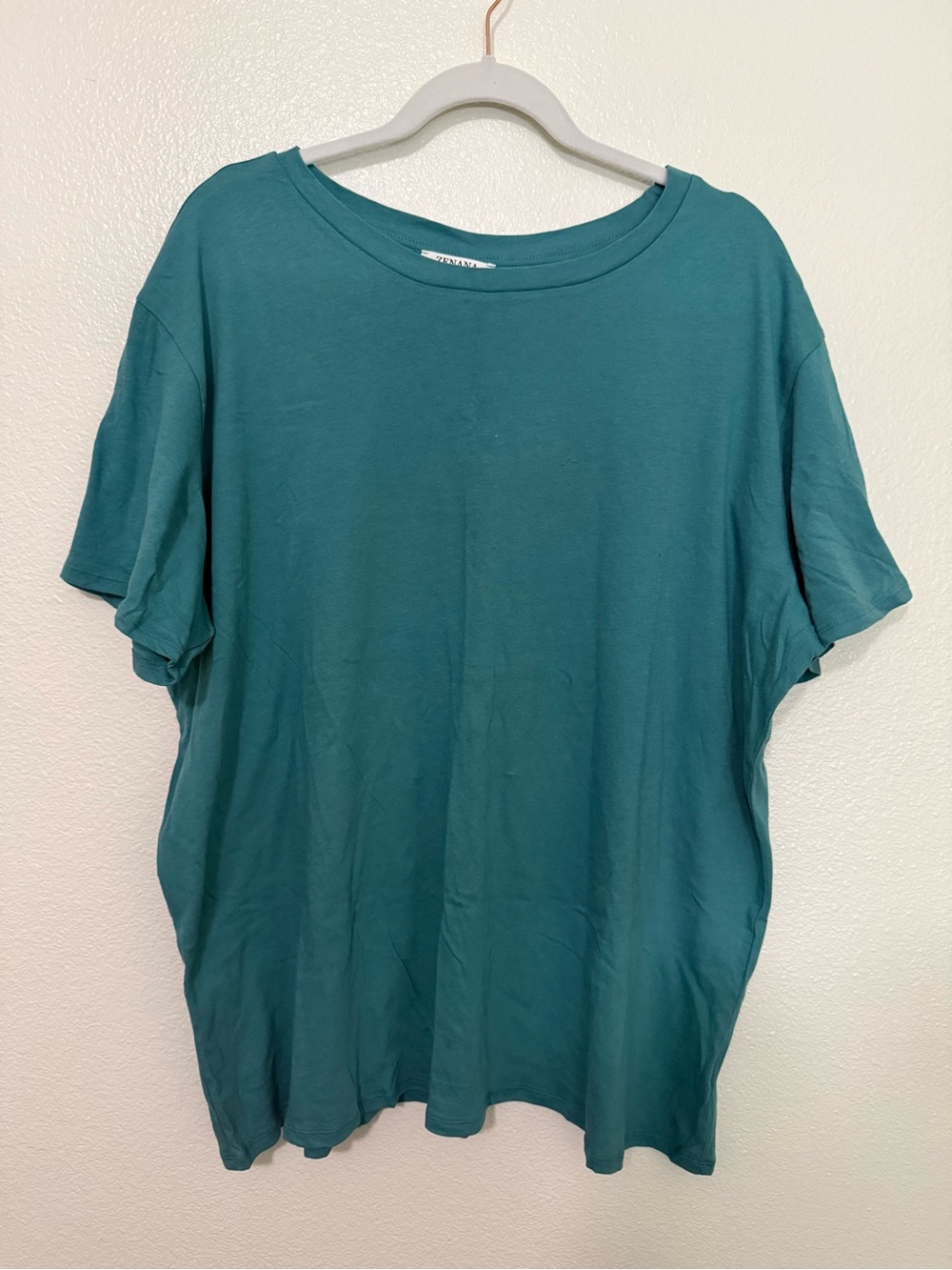 Zenana Dusty Teal Short Sleeve Crew Neck Tee